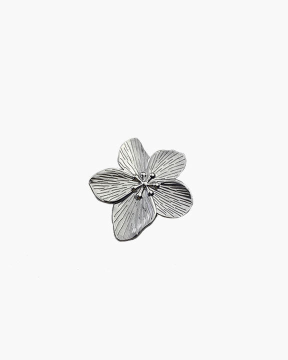 Broche flor plata