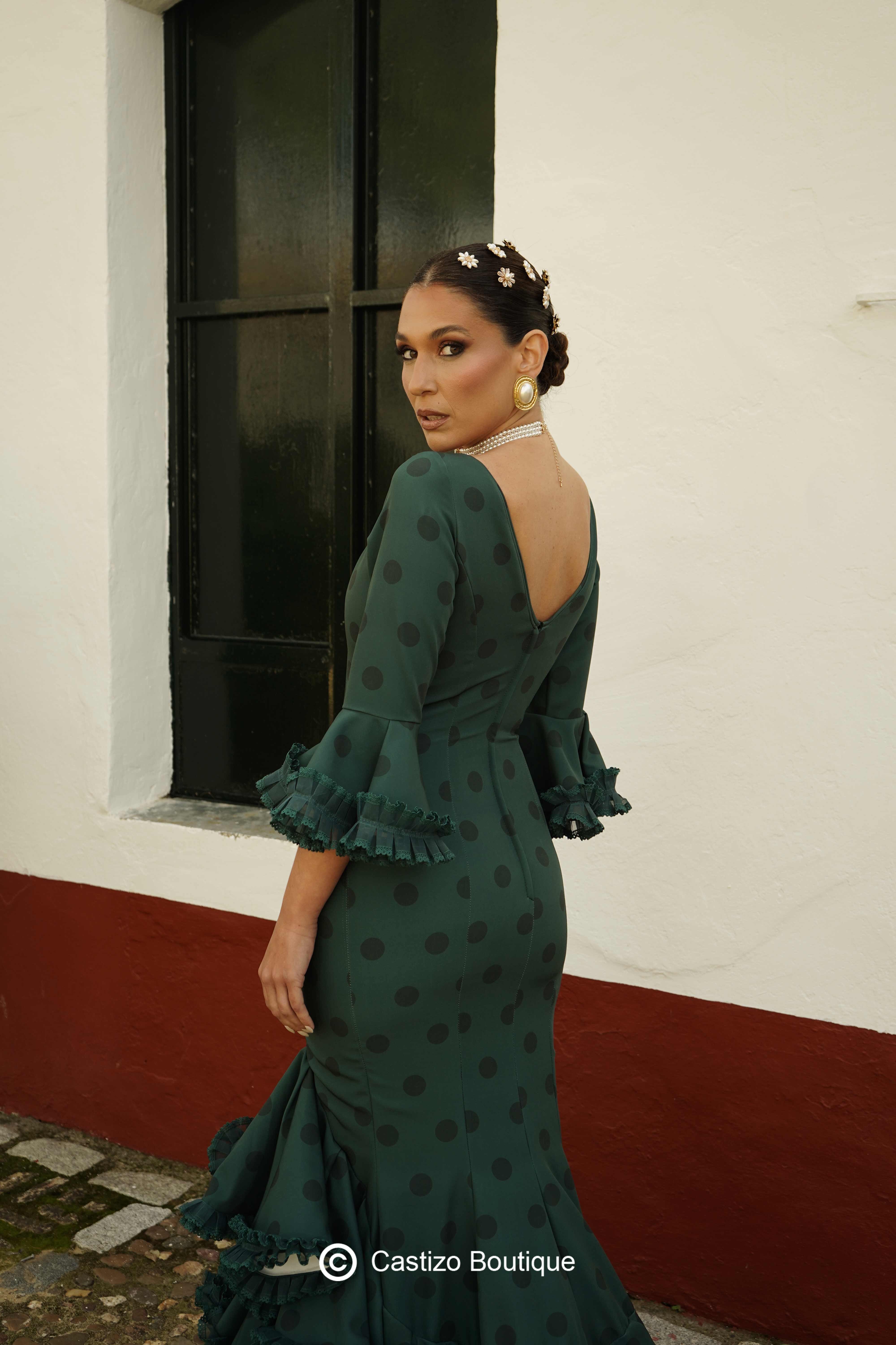 Traje Feria de Lunares Verde