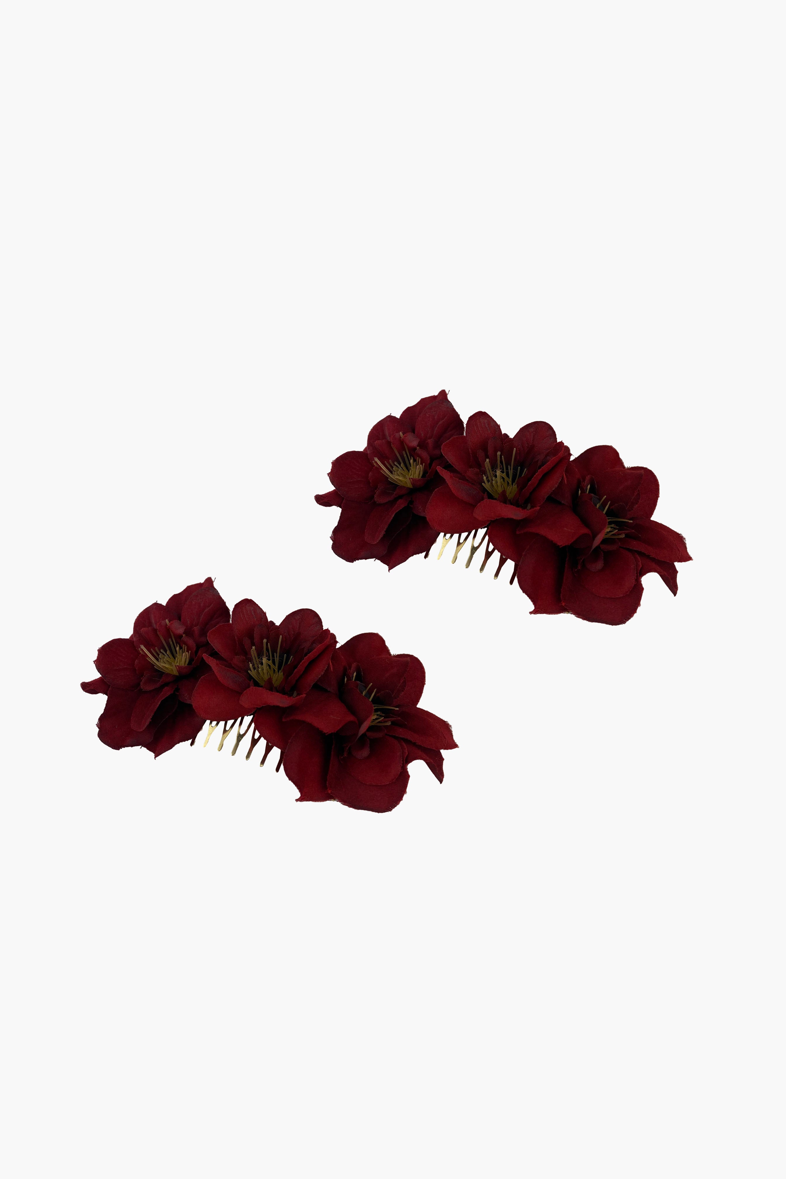 Peinecillos de flores tinto (Pack)