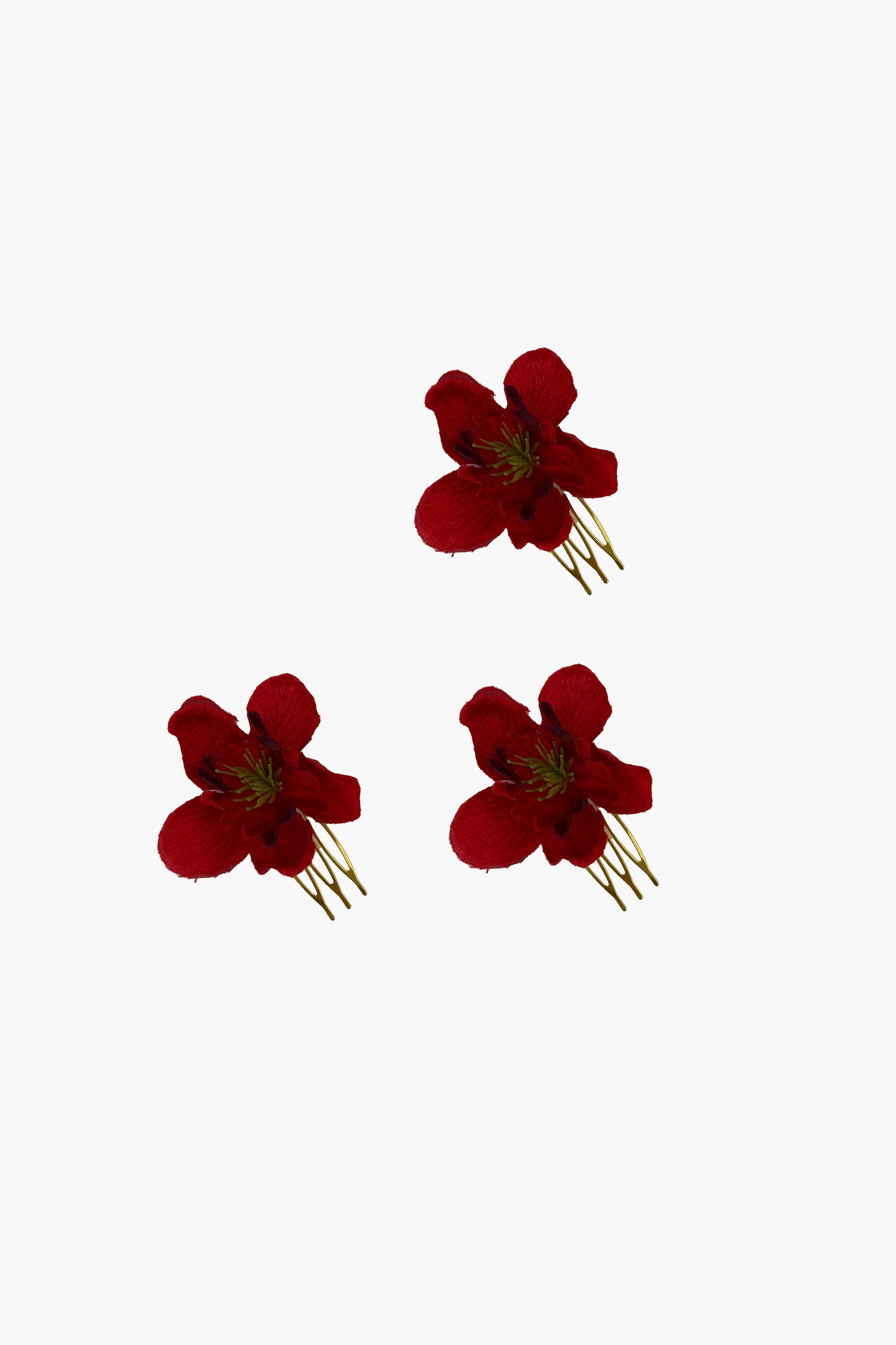 Peinecillos individuales flor roja (Pack)